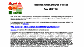 What Ashg.com website looked like in 2017 (6 years ago)