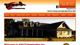 What Aaapests.com website looked like in 2017 (8 years ago)