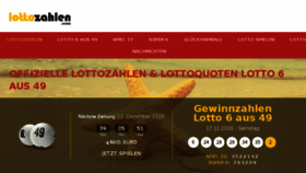 What Aktuelle-lottozahlen.at website looked like in 2017 (6 years ago)