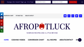 What Afropotluck.com website looked like in 2017 (6 years ago)