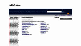 What Adisfree.com website looked like in 2017 (6 years ago)