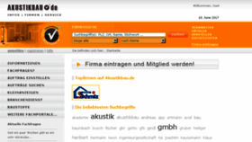 What Akustikbau.de website looked like in 2017 (6 years ago)