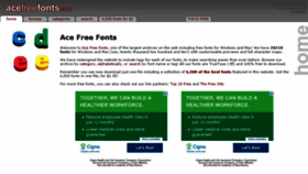 What Acefreefonts.com website looked like in 2017 (6 years ago)