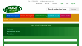 What Aktivepharmacy.co.uk website looked like in 2017 (6 years ago)