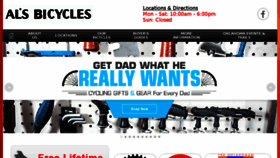 What Alsbicycles.com website looked like in 2017 (6 years ago)