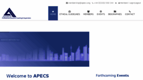 What Apecs.org website looked like in 2017 (6 years ago)
