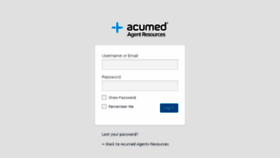 What Agents.acumed.net website looked like in 2017 (6 years ago)