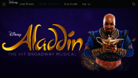 What Aladdinthemusical.com.au website looked like in 2017 (6 years ago)