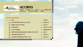 What Accmhs.org website looked like in 2017 (6 years ago)