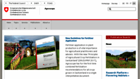 What Agroscope.ch website looked like in 2017 (6 years ago)