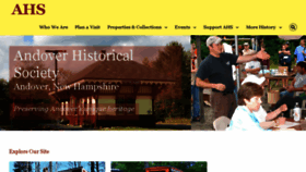 What Andoverhistory.org website looked like in 2017 (7 years ago)