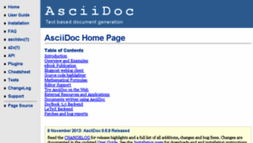What Asciidoc.org website looked like in 2017 (6 years ago)