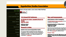 What Appalachianstudies.org website looked like in 2017 (6 years ago)