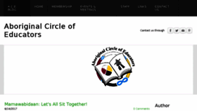 What Aboriginalcircleofeducators.ca website looked like in 2017 (6 years ago)