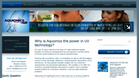 What Aquionics.com website looked like in 2017 (6 years ago)