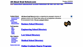 What Allaboutgradschool.com website looked like in 2017 (6 years ago)