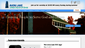 What Avonlakeucc.org website looked like in 2017 (8 years ago)