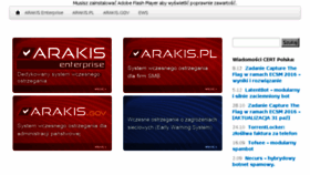 What Arakis.pl website looked like in 2017 (6 years ago)