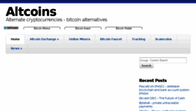 What Altcoins.com website looked like in 2017 (6 years ago)