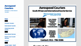 What Aerospeedcouriers.co.za website looked like in 2017 (6 years ago)