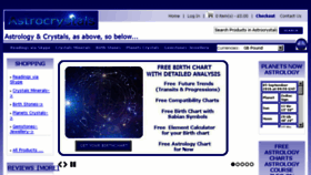 What Astrocrystals.com website looked like in 2017 (6 years ago)