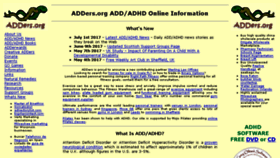 What Adders.org website looked like in 2017 (6 years ago)