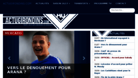 What Actugirondins.com website looked like in 2017 (6 years ago)