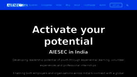 What Aiesec.in website looked like in 2017 (6 years ago)
