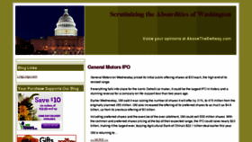 What Abovethebeltway.com website looked like in 2011 (13 years ago)