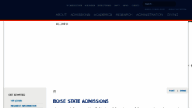 What Admissions.boisestate.edu website looked like in 2017 (6 years ago)