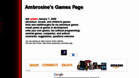 What Ambrosine.com website looked like in 2017 (6 years ago)