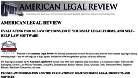 What Americanlegalreview.com website looked like in 2017 (6 years ago)