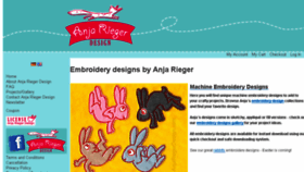What Anjariegerdesign.com website looked like in 2017 (6 years ago)