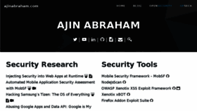 What Ajinabraham.com website looked like in 2017 (6 years ago)