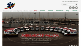 What Ambulanciasvallada.com website looked like in 2017 (6 years ago)