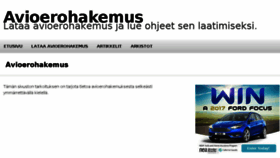 What Avioerohakemus.net website looked like in 2017 (6 years ago)