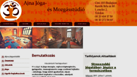 What Ajnajoga.hu website looked like in 2017 (6 years ago)