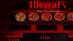What Alleycatspizza.com website looked like in 2017 (6 years ago)