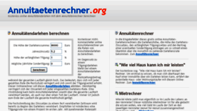 What Annuitaetenrechner.org website looked like in 2017 (6 years ago)