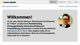 What Anwaltniemeyer.de website looked like in 2017 (6 years ago)