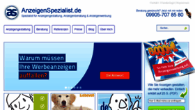 What Anzeigenspezialist.de website looked like in 2017 (6 years ago)