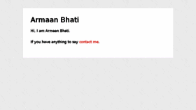 What Armaanbhati.com website looked like in 2017 (6 years ago)