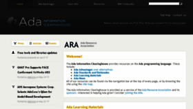 What Adaic.org website looked like in 2017 (6 years ago)