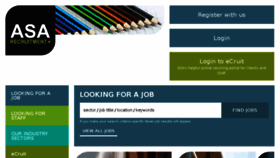 What Asarecruitment.co.uk website looked like in 2017 (6 years ago)