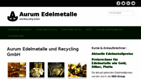 What Aurum-edelmetalle.de website looked like in 2017 (6 years ago)