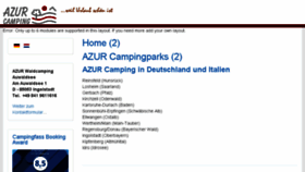 What Azur-camping.de website looked like in 2017 (6 years ago)