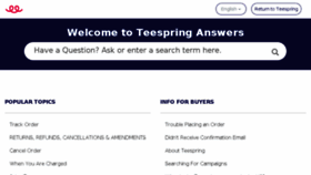 What Answers.teespring.com website looked like in 2017 (6 years ago)
