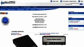 What Allproelectronics.com website looked like in 2017 (6 years ago)
