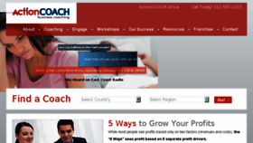 What Actioncoachsa.co.za website looked like in 2017 (6 years ago)