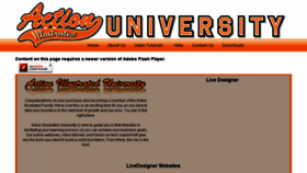 What Actionillustrateduniversity.com website looked like in 2017 (6 years ago)